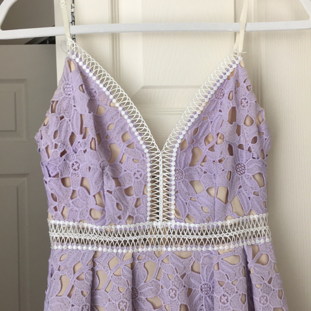 Lilac dress with beautiful detailing